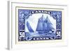 Canadian Yachting Postage Stamp-null-Framed Art Print