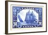 Canadian Yachting Postage Stamp-null-Framed Art Print