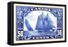 Canadian Yachting Postage Stamp-null-Framed Stretched Canvas