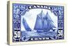 Canadian Yachting Postage Stamp-null-Stretched Canvas