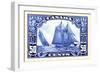 Canadian Yachting Postage Stamp-null-Framed Art Print