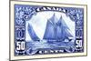 Canadian Yachting Postage Stamp-null-Mounted Art Print