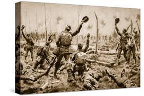 Canadians Cheered, after their Great Stand at St. Julien, April 1915-null-Stretched Canvas