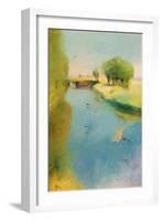 Canal, 1897 (Pastel on Canvas)-Lesser Ury-Framed Giclee Print