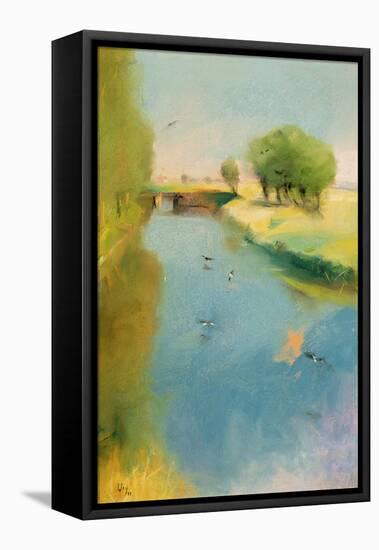 Canal, 1897 (Pastel on Canvas)-Lesser Ury-Framed Stretched Canvas