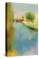 Canal, 1897 (Pastel on Canvas)-Lesser Ury-Stretched Canvas