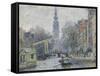 Canal a Amsterdam, 1874-Claude Monet-Framed Stretched Canvas