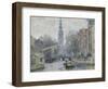 Canal a Amsterdam, 1874-Claude Monet-Framed Giclee Print