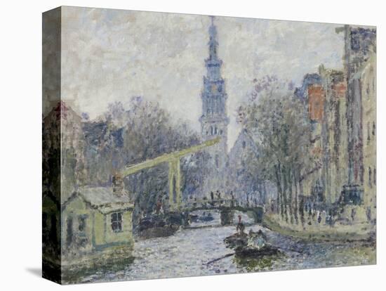 Canal a Amsterdam, 1874-Claude Monet-Stretched Canvas