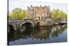 Canal, Amsterdam, Holland, Netherlands-Peter Adams-Stretched Canvas