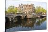 Canal, Amsterdam, Holland, Netherlands-Peter Adams-Stretched Canvas