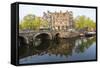 Canal, Amsterdam, Holland, Netherlands-Peter Adams-Framed Stretched Canvas