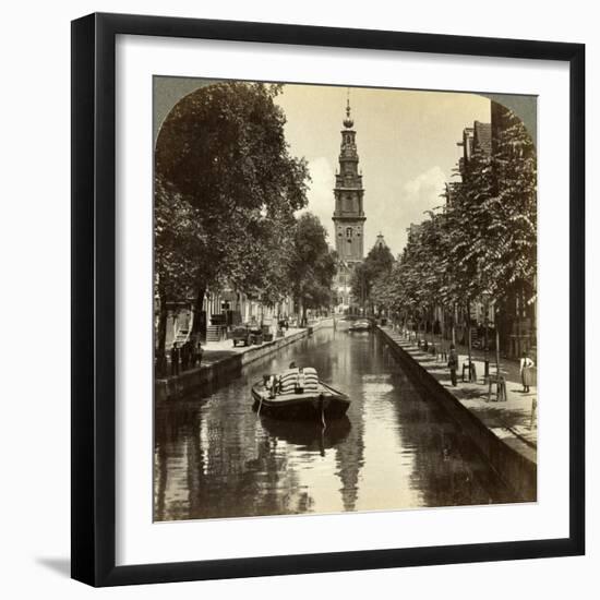 Canal, Amsterdam, Netherlands-Underwood & Underwood-Framed Photographic Print