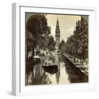 Canal, Amsterdam, Netherlands-Underwood & Underwood-Framed Photographic Print
