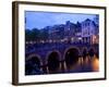 Canal and Bridge, Amsterdam, Holland, Europe-Frank Fell-Framed Photographic Print