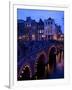 Canal and Bridge, Amsterdam, Holland, Europe-Frank Fell-Framed Photographic Print