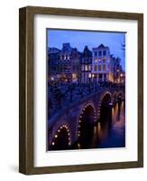 Canal and Bridge, Amsterdam, Holland, Europe-Frank Fell-Framed Photographic Print