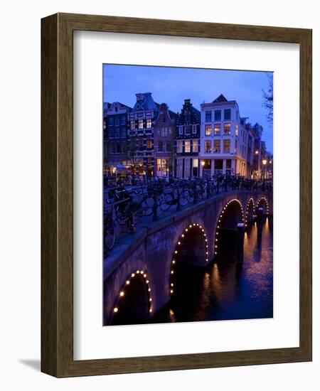 Canal and Bridge, Amsterdam, Holland, Europe-Frank Fell-Framed Photographic Print