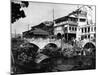 Canal and Bridge, Canton, China, C. 1910-null-Mounted Photographic Print