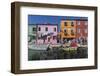Canal and colourful facade, Burano, Veneto, Italy, Europe-Frank Fell-Framed Photographic Print