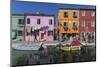 Canal and colourful facade, Burano, Veneto, Italy, Europe-Frank Fell-Mounted Photographic Print