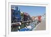 Canal and colourful facades, Burano, Veneto, Italy, Europe-Frank Fell-Framed Photographic Print