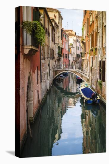 Canal and houses, Venice, Veneto, Italy-Russ Bishop-Stretched Canvas