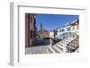Canal and leaning tower, Burano, Veneto, Italy, Europe-Frank Fell-Framed Photographic Print