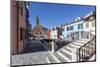 Canal and leaning tower, Burano, Veneto, Italy, Europe-Frank Fell-Mounted Photographic Print