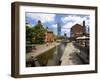 Canal and Lock Keepers Cottage at Castlefield, Manchester, England, UK-Richardson Peter-Framed Photographic Print