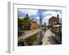 Canal and Lock Keepers Cottage at Castlefield, Manchester, England, UK-Richardson Peter-Framed Photographic Print