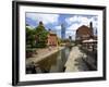 Canal and Lock Keepers Cottage at Castlefield, Manchester, England, UK-Richardson Peter-Framed Photographic Print