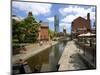 Canal and Lock Keepers Cottage at Castlefield, Manchester, England, UK-Richardson Peter-Mounted Photographic Print