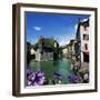 Canal and Palais De L`Ile, Annecy, Lake Annecy, Rhone Alpes, France, Europe-Stuart Black-Framed Photographic Print