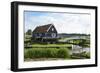 Canal and Traditional Building-Peter Richardson-Framed Photographic Print