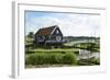 Canal and Traditional Building-Peter Richardson-Framed Photographic Print