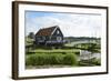 Canal and Traditional Building-Peter Richardson-Framed Photographic Print