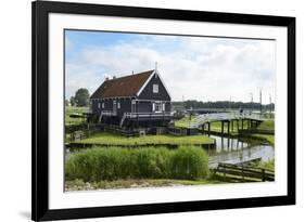 Canal and Traditional Building-Peter Richardson-Framed Photographic Print