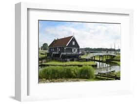 Canal and Traditional Building-Peter Richardson-Framed Photographic Print