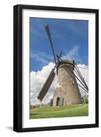 Canal and Windmills, Kinderdijk, UNESCO World Heritage Site, South Holland, the Netherlands, Europe-Mark Doherty-Framed Photographic Print