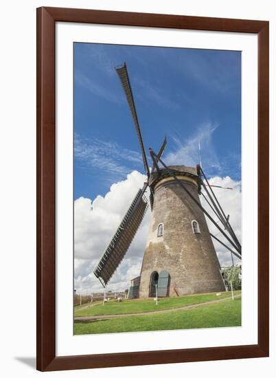 Canal and Windmills, Kinderdijk, UNESCO World Heritage Site, South Holland, the Netherlands, Europe-Mark Doherty-Framed Photographic Print