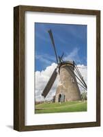 Canal and Windmills, Kinderdijk, UNESCO World Heritage Site, South Holland, the Netherlands, Europe-Mark Doherty-Framed Photographic Print