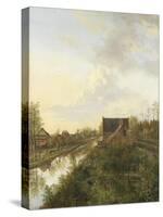 Canal at Graveland-Pieter Gerardus van Os-Stretched Canvas
