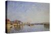 Canal at Loing, 1884-Alfred Sisley-Stretched Canvas