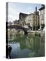 Canal at Porta Ticinese, Naviglio Grande, Milan, Lombardy, Italy-Sheila Terry-Stretched Canvas