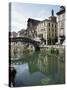 Canal at Porta Ticinese, Naviglio Grande, Milan, Lombardy, Italy-Sheila Terry-Stretched Canvas