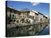 Canal at Porta Ticinese, Naviglio Grande, Milan, Lombardy, Italy-Sheila Terry-Stretched Canvas