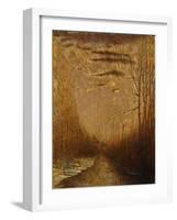Canal at Sunset-Vittorio Corcos-Framed Giclee Print