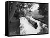 Canal Barge-null-Framed Stretched Canvas