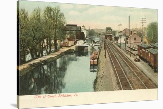 Canal, Bethlehem, Pennsylvania-null-Stretched Canvas